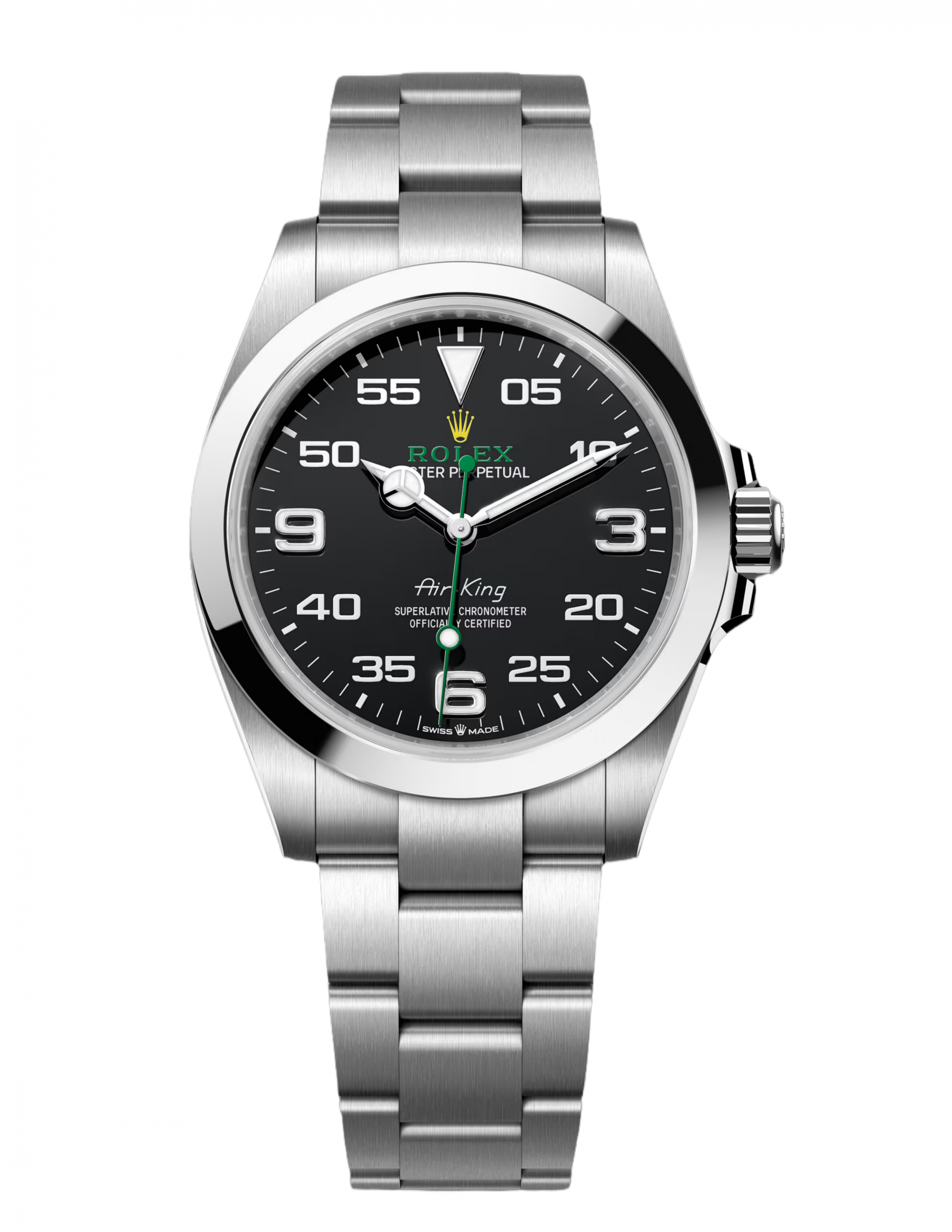 【Super Clone】Rolex Air-King Stainless Steel Black Arabic Dial 116900 40mm Mens Replica Watch