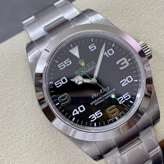 【Super Clone】Rolex Air-King Stainless Steel Black Arabic Dial 116900 40mm Mens Replica Watch