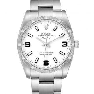 【Super Clone】Rolex Oyster Perpetual Air King 114210 White Dial 34mm Unisex replica watch