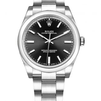 【Super Clone】Rolex Oyster Perpetual Air-King 114200 Black Index Dial 34mm Unisex Replica watch