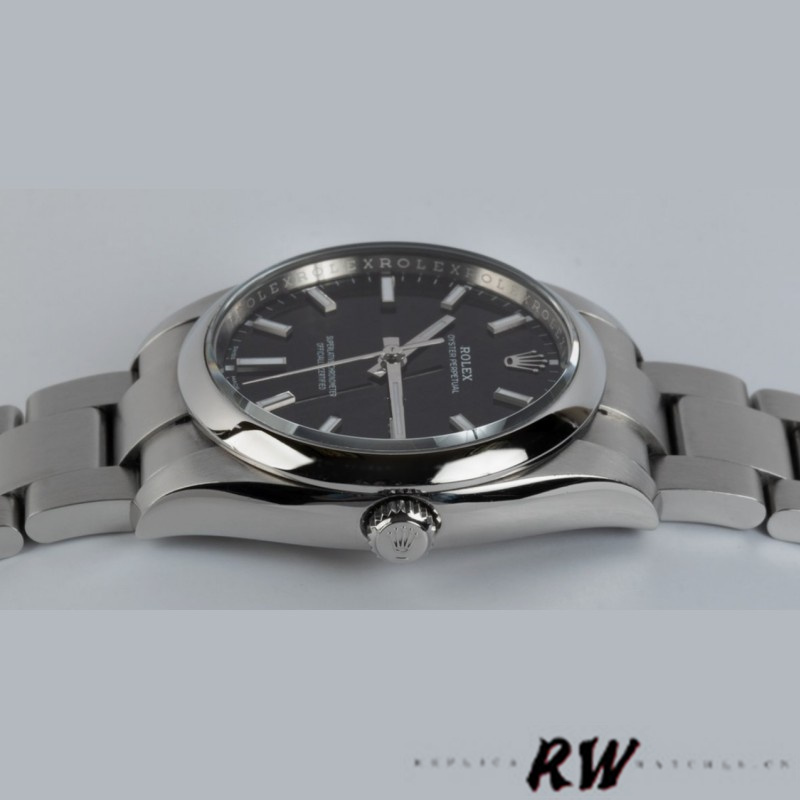 【Super Clone】Rolex Oyster Perpetual Air-King 114200 Black Index Dial 34mm Unisex Replica watch