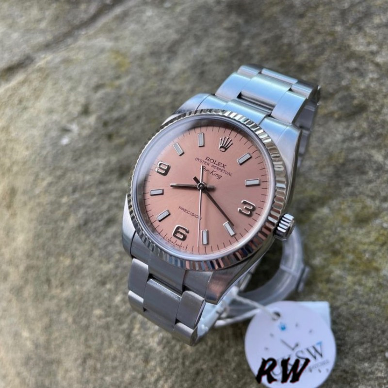 【Super Clone】Rolex Oyster Perpetual Air-King 114234 Pink Dial 34mm Unisex Replica Watch