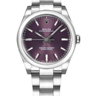 【Super Clone】Rolex Oyster Perpetual Air-King 114200 Grape Red Index Dial 34mm Unisex Replica watch