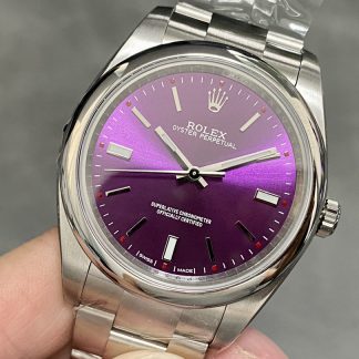 【Super Clone】Rolex Oyster Perpetual Air-King 114200 Grape Red Index Dial 34mm Unisex Replica watch