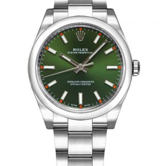 【Super Clone】Rolex Oyster Perpetual Air-King 114200 Olive Green Index Dial 34mm Unisex Replica watch