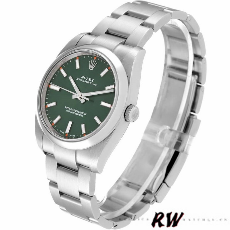 【Super Clone】Rolex Oyster Perpetual Air-King 114200 Olive Green Index Dial 34mm Unisex Replica watch