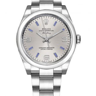 【Super Clone】Rolex Oyster Perpetual Air-King 114200 Silver Dial 34mm Unisex Replica watch