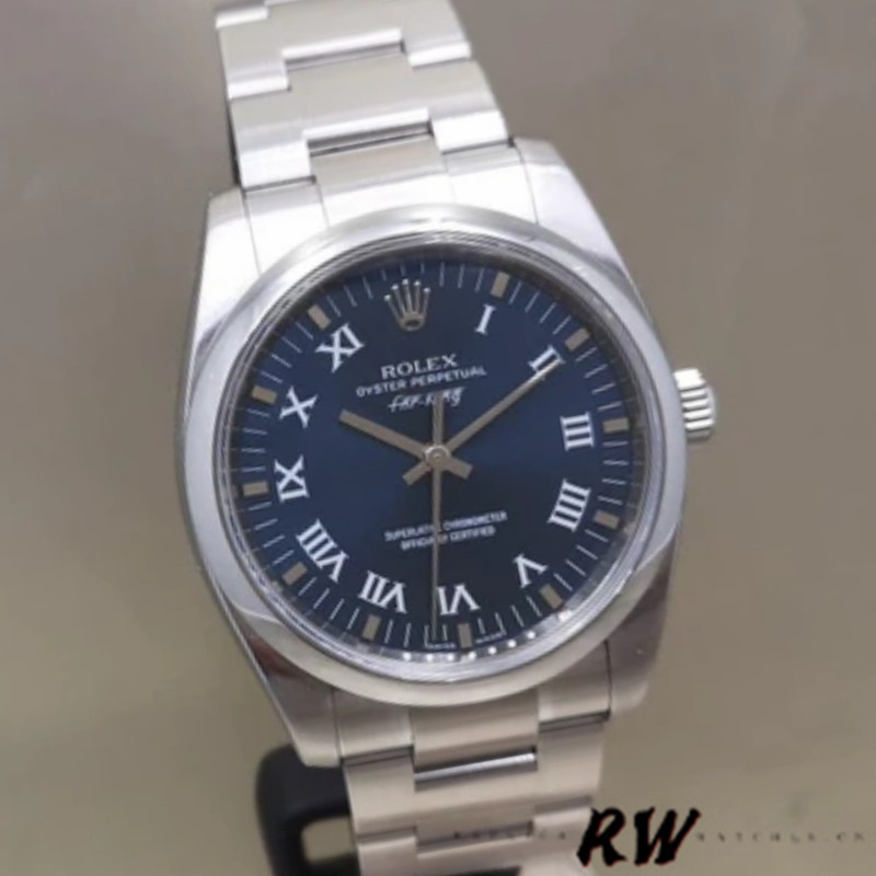 【Super Clone】Rolex Oyster Perpetual Air-King 114200 Blue Dial 34mm Unisex Replica Watch