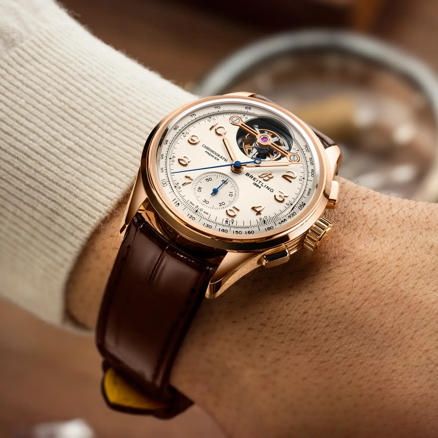 【Super Clone】Breitling Premier B21 Chronograph Tourbillon 42mm RB2120211G1P1