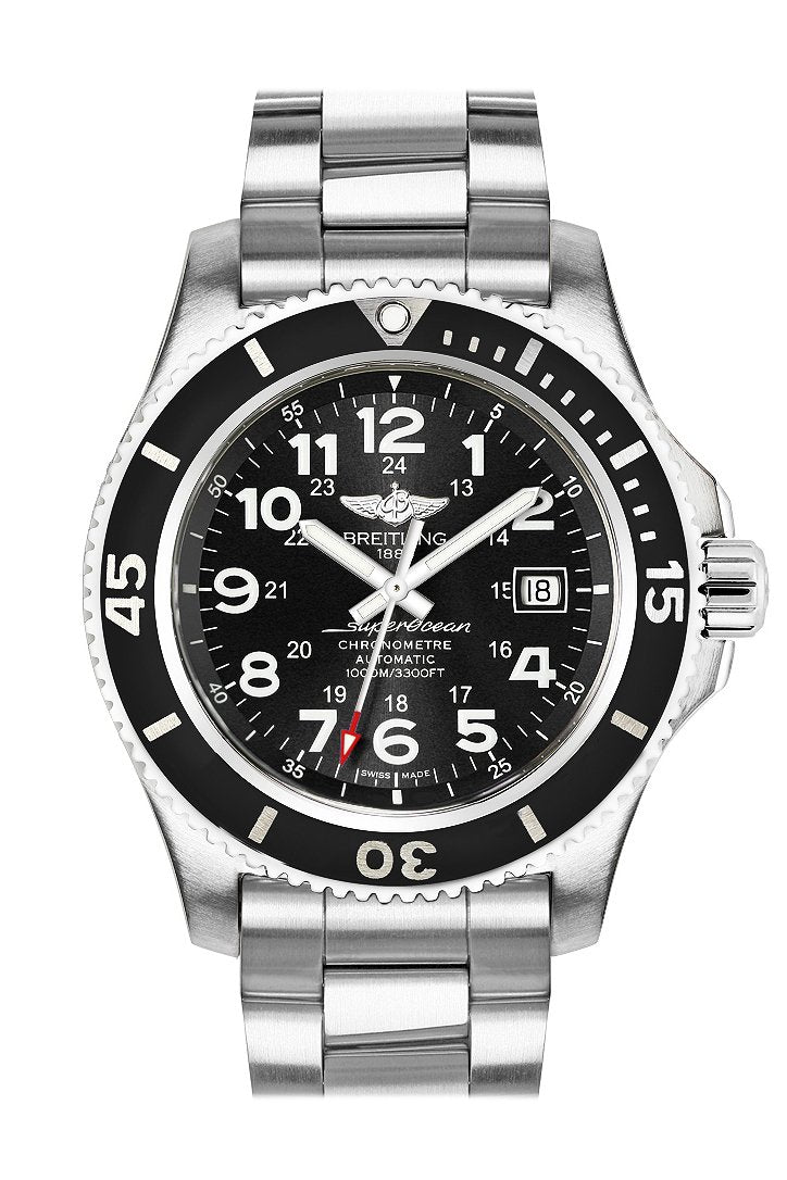【Super Clone】Breitling Superocean II 44 Black Dial Steel Men's Watch A17392D7 B1A1