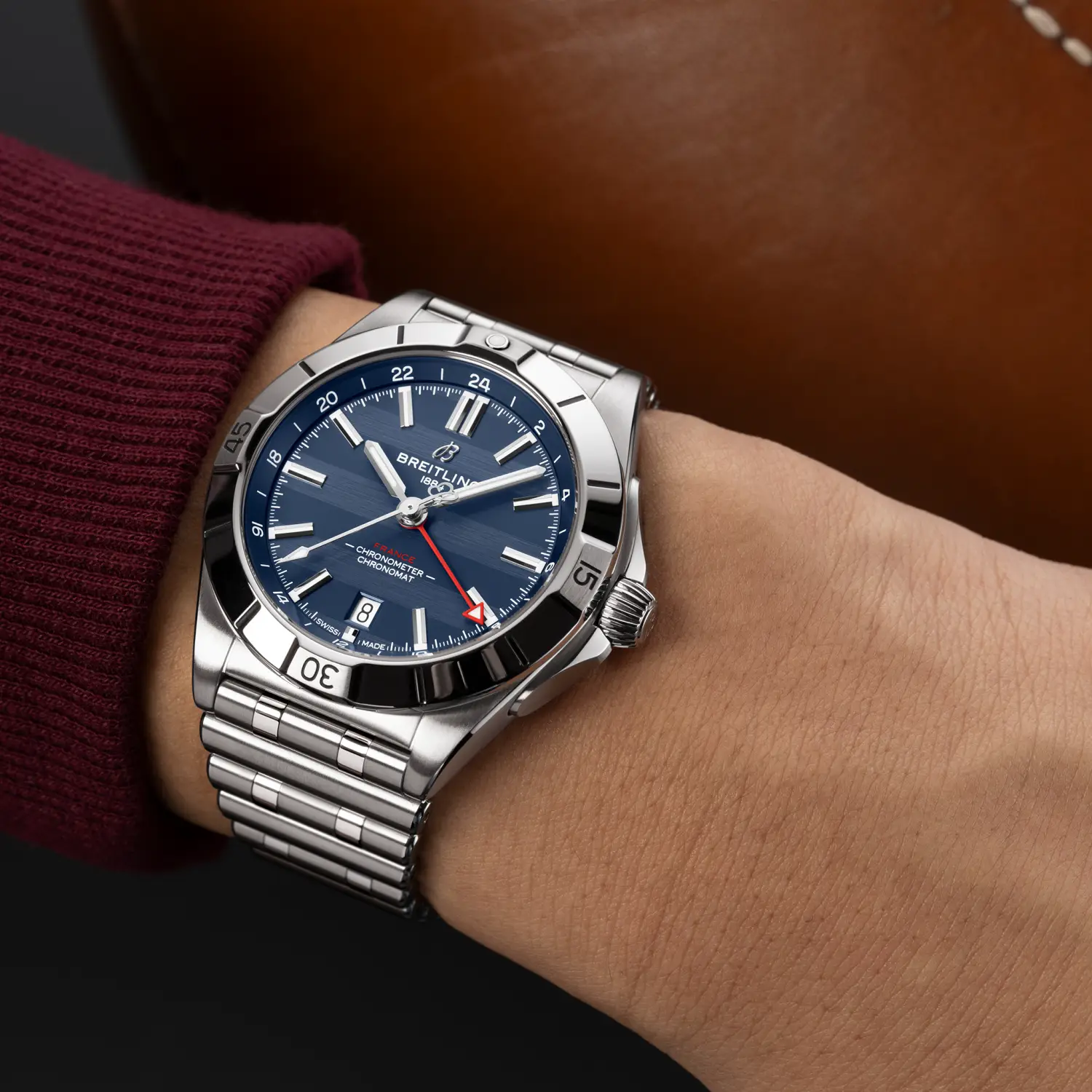 【Super Clone】Breitling Chronomat Automatic GMT 40 Six Nations France A323989B1C1A1
