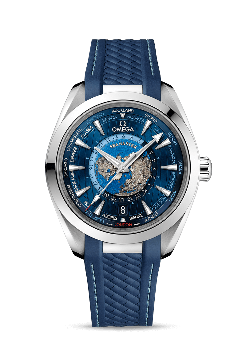 【Super Clone】Omega AQUA TERRA 150M CO‐AXIAL MASTER CHRONOMETER GMT WORLDTIMER 43 MM