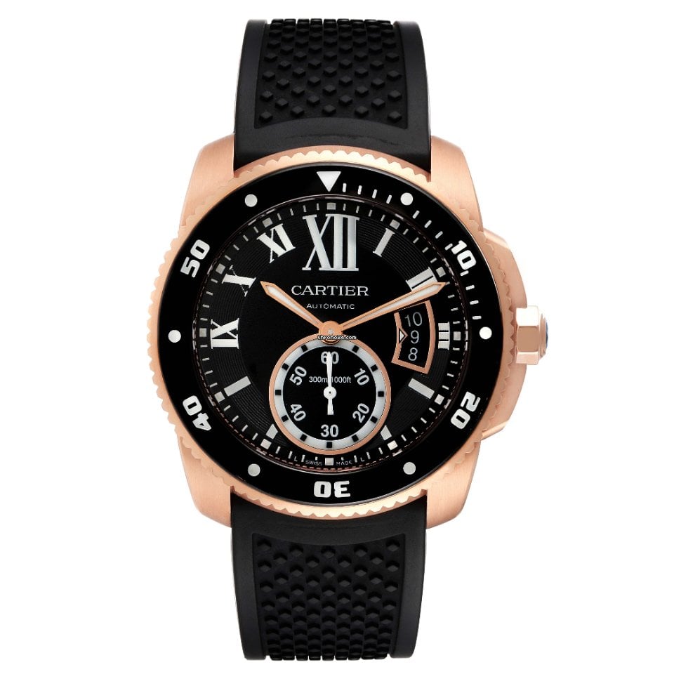【Super Clone】Calibre Rose Gold Black 42mm