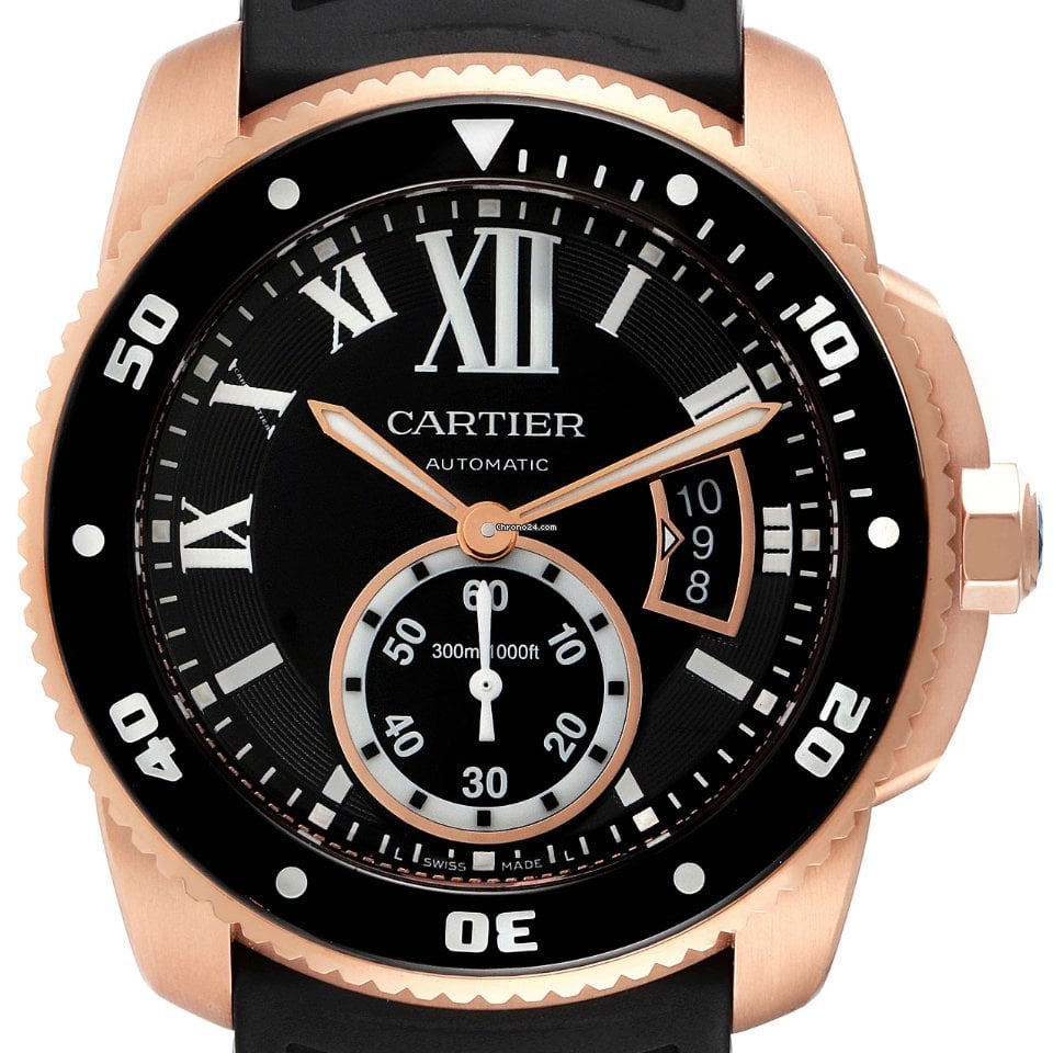 【Super Clone】Calibre Rose Gold Black 42mm
