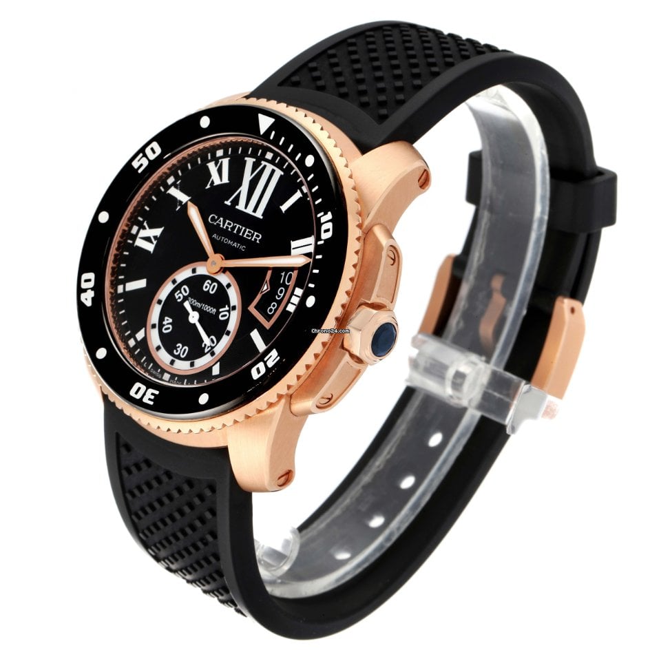 【Super Clone】Calibre Rose Gold Black 42mm