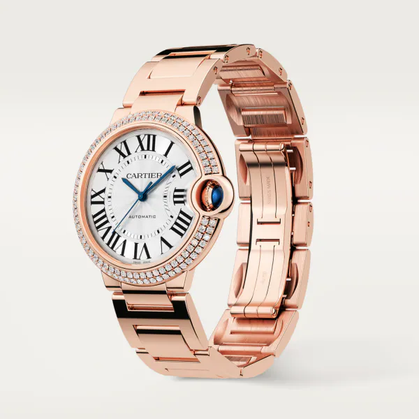 【Super Clone】BALLON BLEU Diamond Rose Gold 36mm