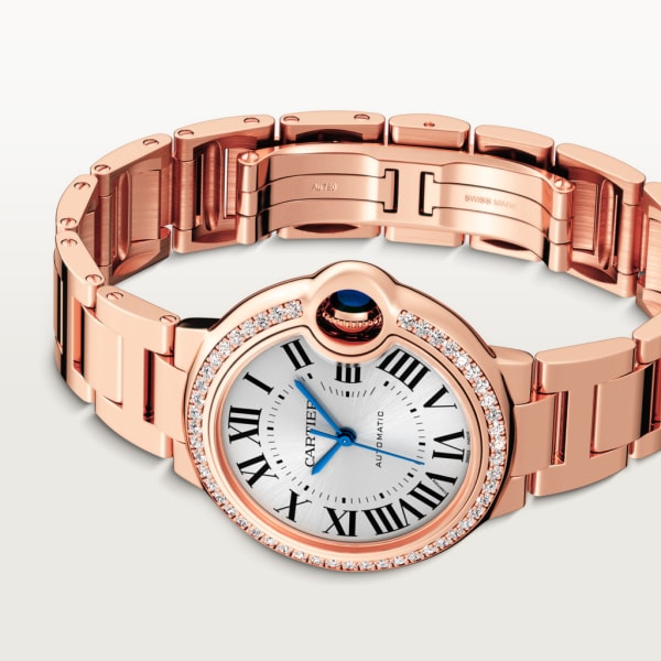 【Super Clone】BALLON BLEU Diamond Rose Gold 33mm