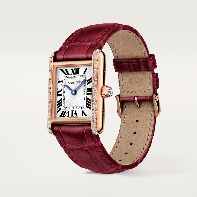 【Super Clone】TANK LOUIS  Rose Gold Diamond 22mm