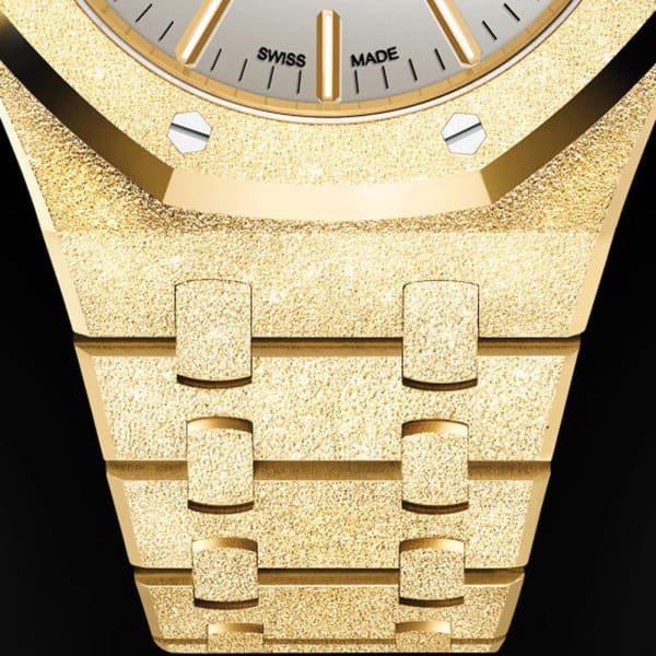 【Super Clone】Audemars Piguet Royal Oak Frosted Gold Selfwinding Ref. # 15454BA.GG.1259BA.02