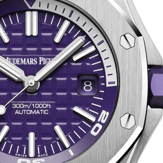 【Super Clone】Audemars Piguet Offshore Diver Purple Dial 42mm 15710ST.OO.A077CA.0