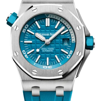 【Super Clone】Audemars Piguet Offshore Diver Turquoise Blue Dial 42mm 15710ST.OO.A032CA.01