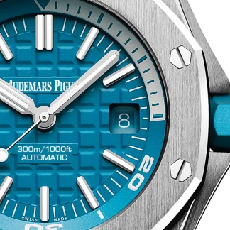 【Super Clone】Audemars Piguet Offshore Diver Turquoise Blue Dial 42mm 15710ST.OO.A032CA.01