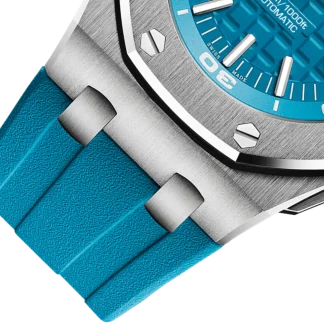 【Super Clone】Audemars Piguet Offshore Diver Turquoise Blue Dial 42mm 15710ST.OO.A032CA.01