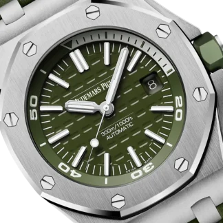 【Super Clone】Audemars Piguet OFFSHORE DIVER Khaki Dial 42mm 15710ST.OO.A052CA.01