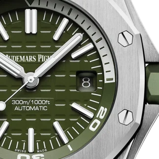 【Super Clone】Audemars Piguet OFFSHORE DIVER Khaki Dial 42mm 15710ST.OO.A052CA.01