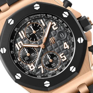 【Super Clone】Audemars Piguet OFFSHORE Pink Gold Anthracite Grey Dial CHRONOGRAPH 42mm 26238OK.OO.A002CA.01