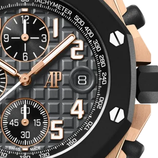 【Super Clone】Audemars Piguet OFFSHORE Pink Gold Anthracite Grey Dial CHRONOGRAPH 42mm 26238OK.OO.A002CA.01