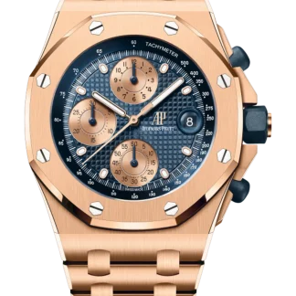 【Super Clone】Audemars Piguet  OFFSHORE Pink Gold Blue Dial CHRONOGRAPH 42mm 26238OR.OO.2000OR.01