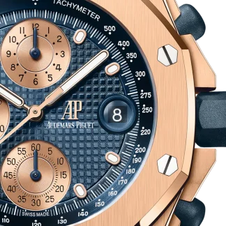 【Super Clone】Audemars Piguet  OFFSHORE Pink Gold Blue Dial CHRONOGRAPH 42mm 26238OR.OO.2000OR.01