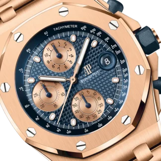 【Super Clone】Audemars Piguet  OFFSHORE Pink Gold Blue Dial CHRONOGRAPH 42mm 26238OR.OO.2000OR.01