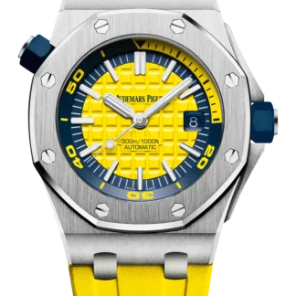 【Super Clone】Audemars Piguet OFFSHORE DIVER Yellow Dial 42mm 15710ST.OO.A051CA.01