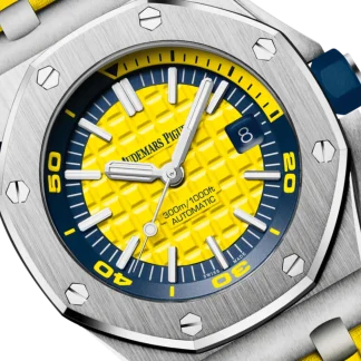 【Super Clone】Audemars Piguet OFFSHORE DIVER Yellow Dial 42mm 15710ST.OO.A051CA.01