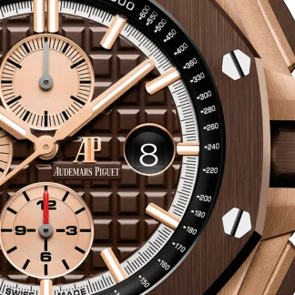【Super Clone】A&P OFFSHORE Pink Gold Brown Camouflage Dial CHRONOGRAPH 44mm 26401RO.OO.A087CA.01