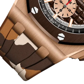 【Super Clone】A&P OFFSHORE Pink Gold Brown Camouflage Dial CHRONOGRAPH 44mm 26401RO.OO.A087CA.01