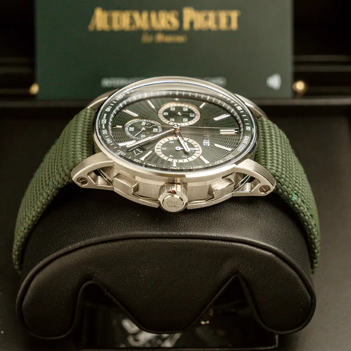 【Super Clone】Audemars Piguet Code 11.59 Green Dial Green Rubber Strap Watch 41mm 26393ST.OO.A056KB.01