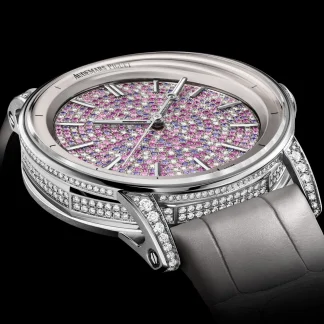 【Super Clone】Audemars Piguet Code 11.59 Selfwinding White Gold 38 mm Pink Sapphires & Diamond Dial | 77410BC.ZZ.D132CR.01