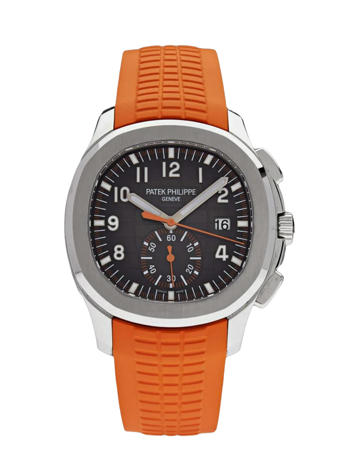 【Super Clone】Replica Patek Philippe Aquanaut 5968A 001 Chronograph Orange Rubber 42mm