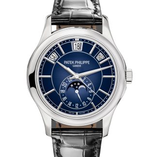 【Super Clone】Replica Patek Philippe Complications Annual Calendar White Gold 5205G 013 40mm Mens Watch