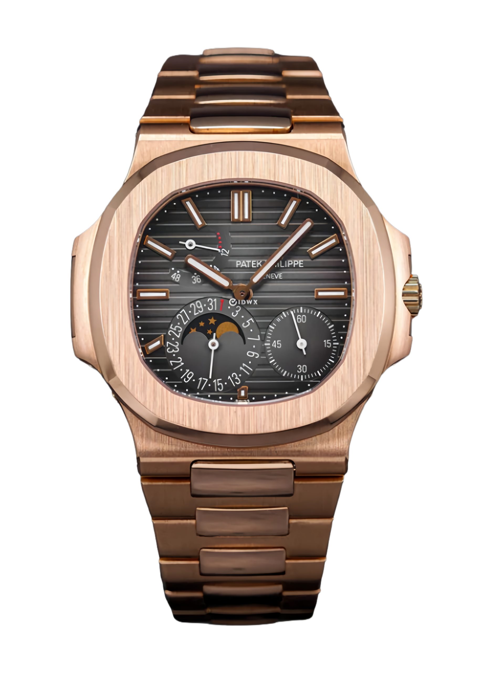 【Super Clone】Patek Philippe Nautilus Moon Phase Rose Gold Black Dial 5712 1R 001 40MM