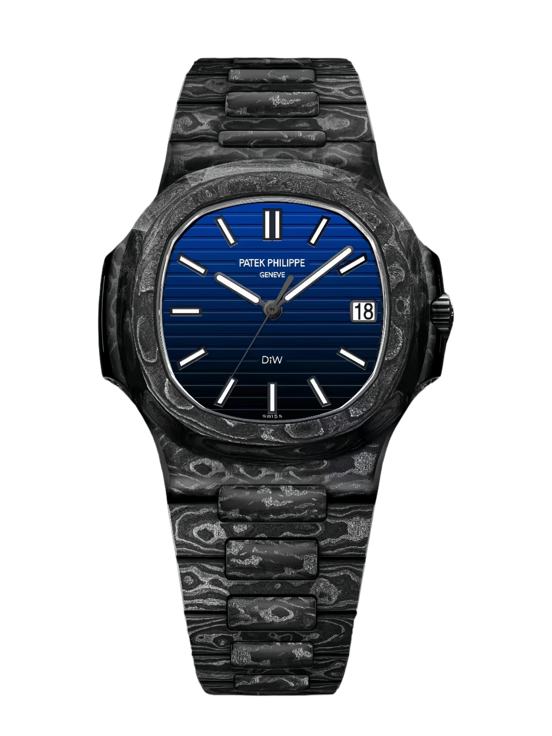 【Super Clone】Patek Philippe Nautilus Carbon Fiber Case Blue Dial 5711 40MM Watch