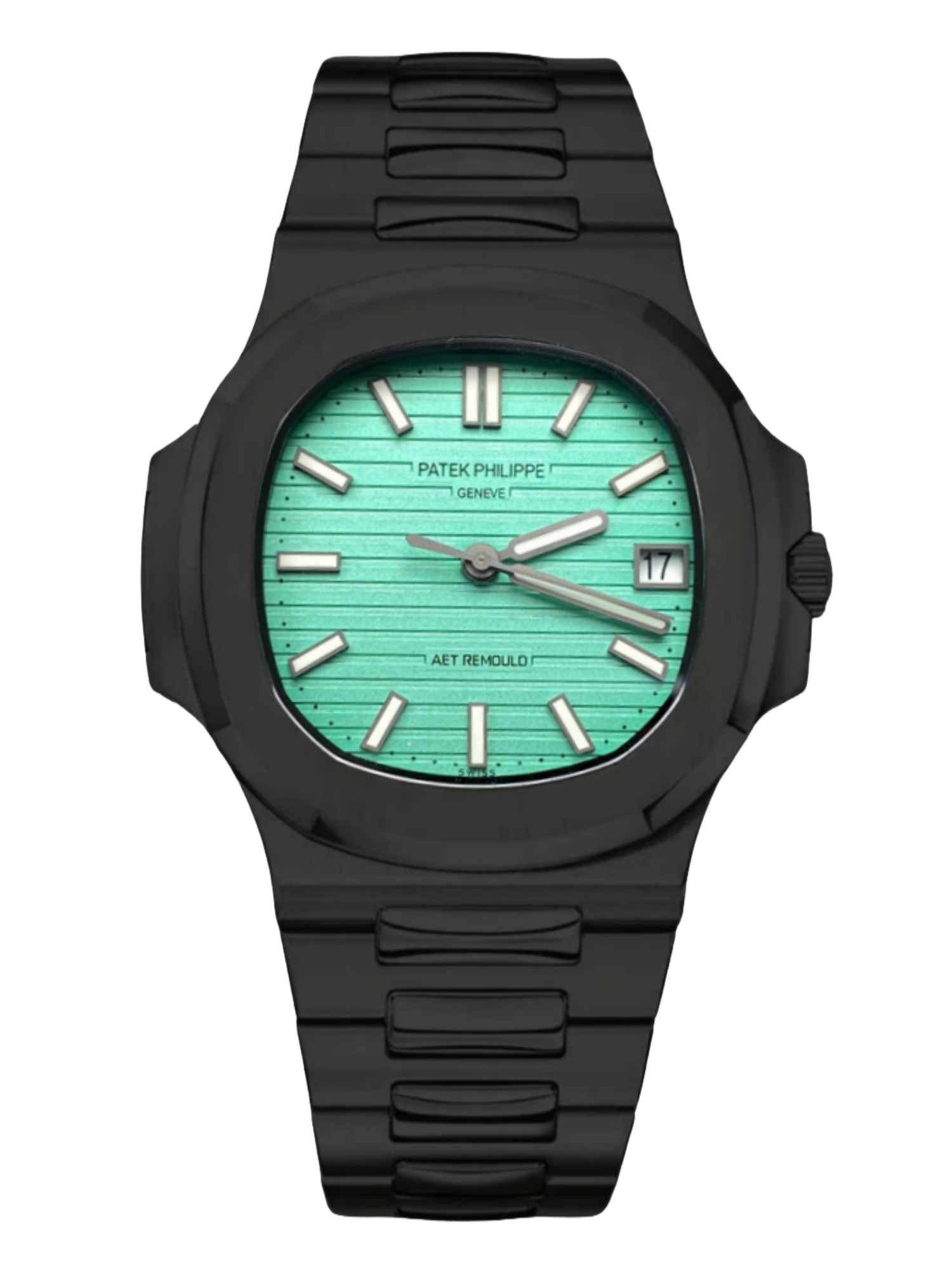 【Super Clone】Patek Philippe Nautilus 5711 AET Green Dial Black Ceramic 40mm Men's Watch