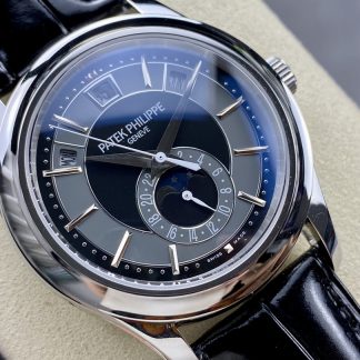 【Super Clone】Replica Patek Philippe Complications Annual Calendar White Gold 5205G 010 40mm Mens Watch