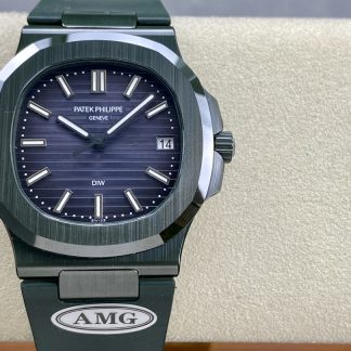 【Super Clone】Patek Philippe Nautilus Green Rubber Blue Dial 5711 40MM Watch