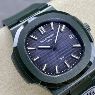 【Super Clone】Patek Philippe Nautilus Green Rubber Blue Dial 5711 40MM Watch