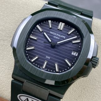【Super Clone】Patek Philippe Nautilus Green Rubber Blue Dial 5711 40MM Watch