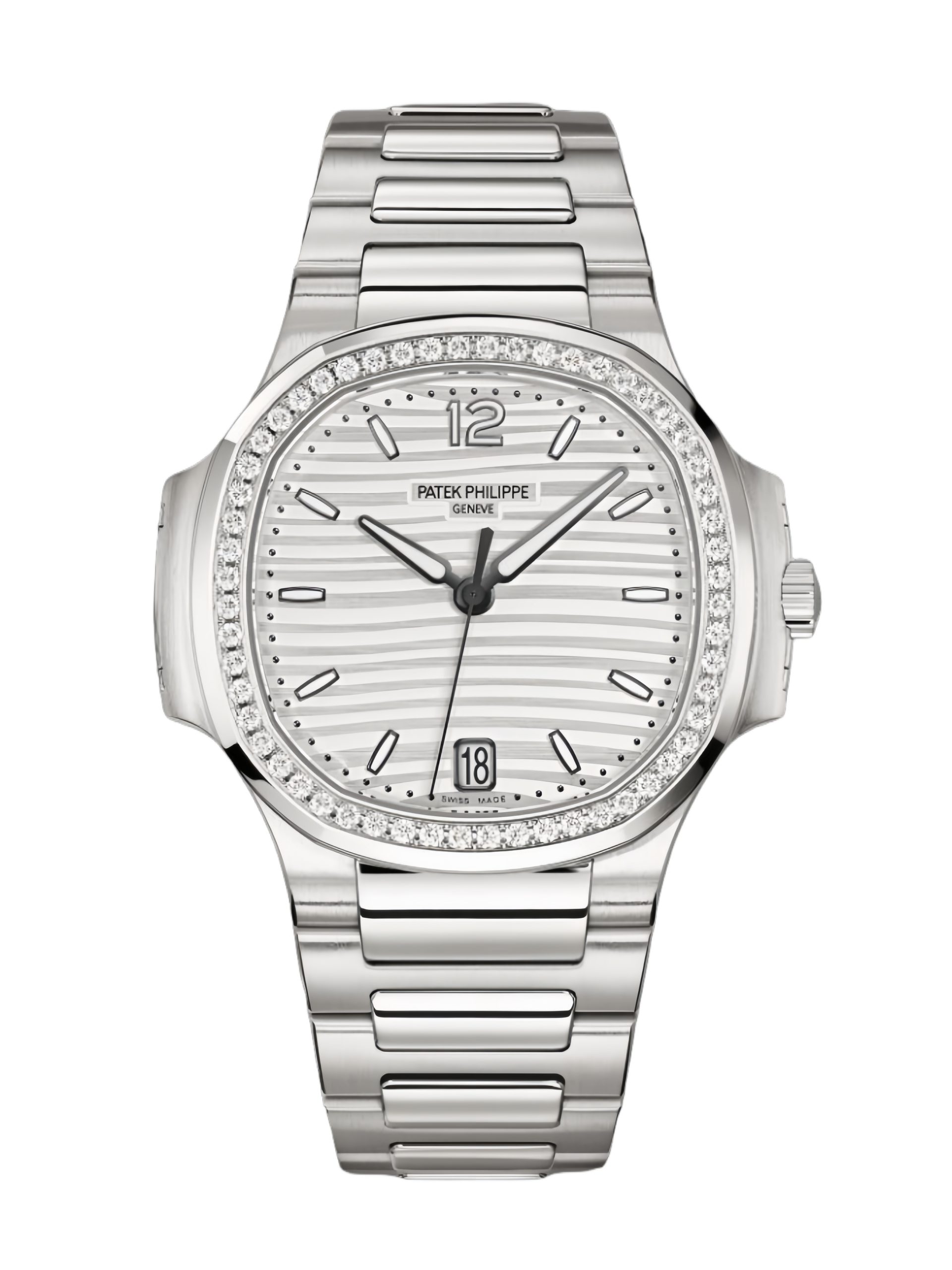 【Super Clone】Patek Philippe Nautilus Automatic Diamond White Dial 7118 1200A 010